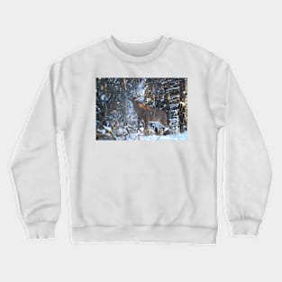 Snow Shower - White-tailed Buck Crewneck Sweatshirt